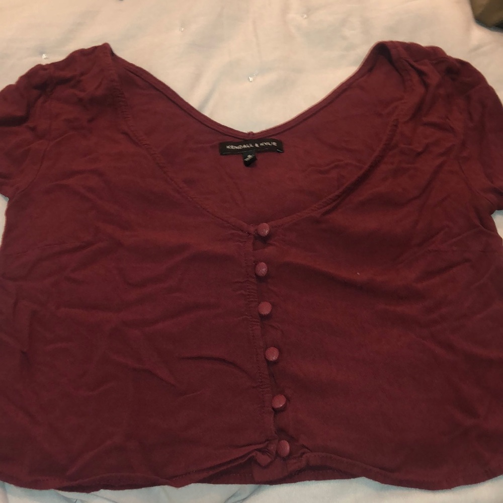 Red Crop top
